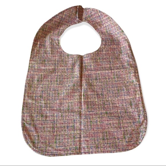 Reversible Oversized Piggy Bib Handcrafted in Vermont NEW - Picture 3 of 7